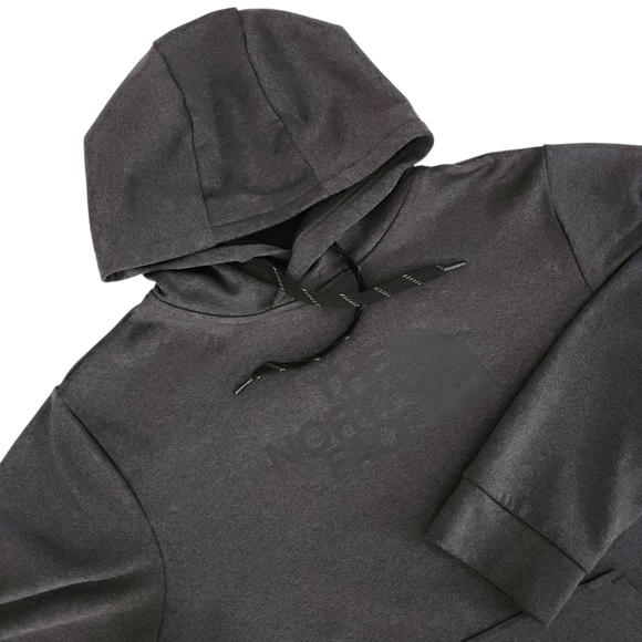 The North Face Men’s Heathered Charcoal Logo Fleece Pullover Hoodie M - like new - Picture 1 of 12